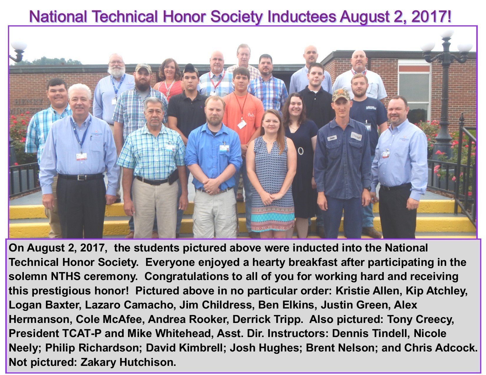 national technical honor society inductees tcat pulaski pulaski tech bookstore
